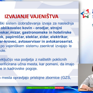 Izvedena delavnica Izobraževalni programi z vključenim praktičnim izobraževanjem mladih v podjetjih-8.6.2021