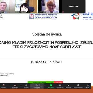 Izvedena delavnica Dajmo mladim priložnost in posredujmo izkušnje ter si zagotovimo nove sodelavce