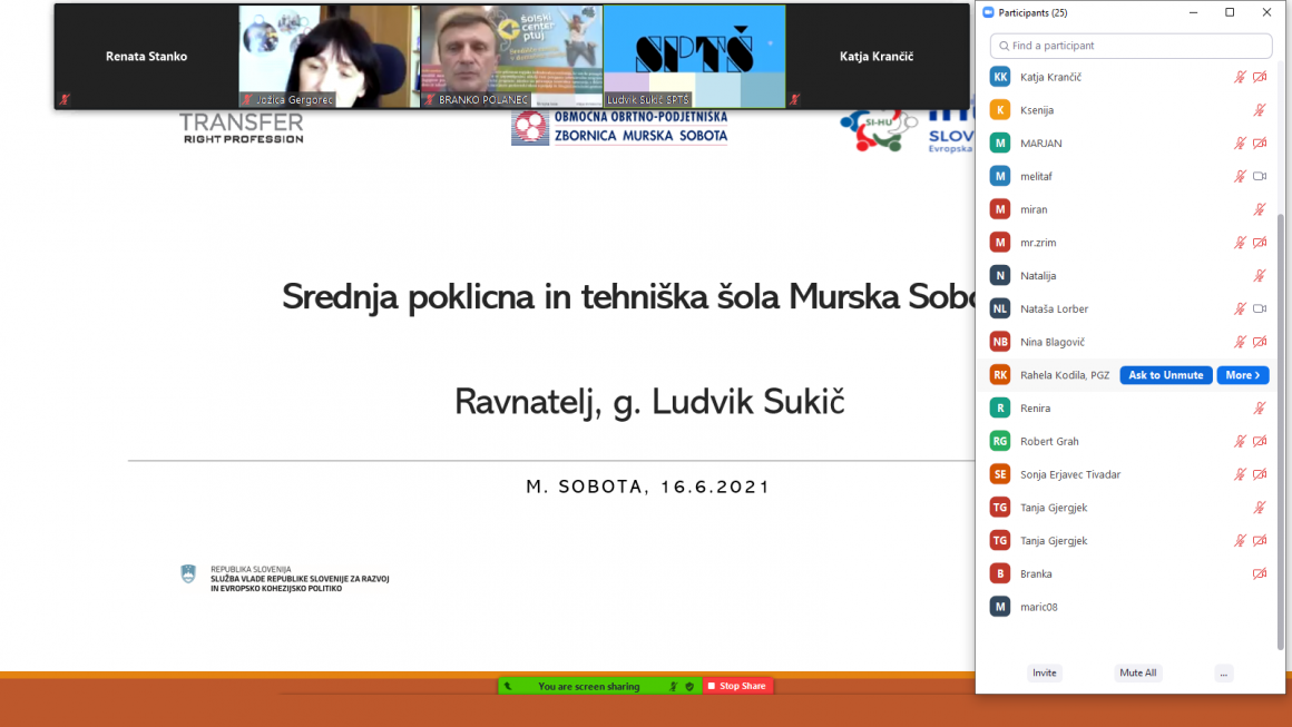 Izvedena delavnica Dajmo mladim priložnost in posredujmo izkušnje ter si zagotovimo nove sodelavce-16.6.2021