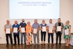 Podeljena so bila jubilejna priznanja in kipci Obrtnik članom OOZ M. Sobota