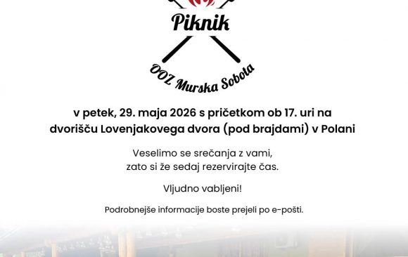 Vabilo na družabno srečanje - piknik